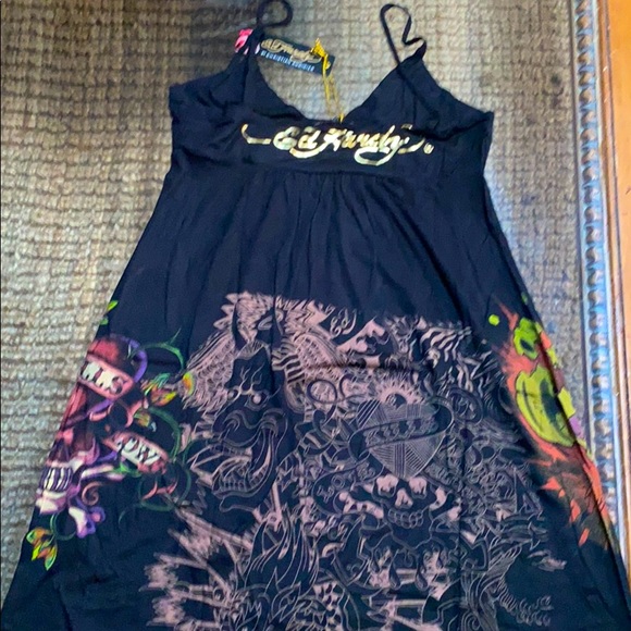 Beautiful Ed hardy slip on dress!!💛 - Picture 2 of 3